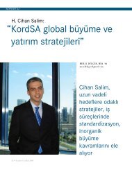 Kordsa Global Büyüme ve Yatırım Stratejileri - Boğaziçi Üniversitesi