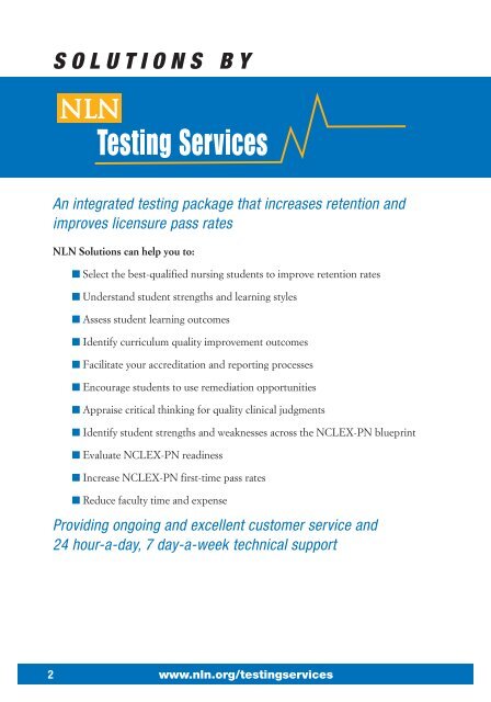 PN Solutions by NLN Testing Services - National League for Nursing