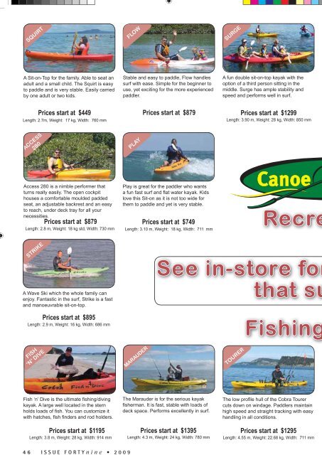 Sea Kayaking - Canoe & Kayak