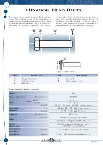 hexagon head bolts