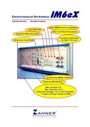 Electrochemical Workstation - ZAHNER-elektrik GmbH & Co. KG