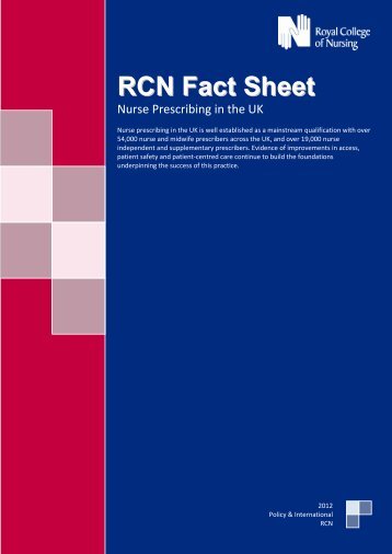RCN Fact Sheet - EFN – European Federation of Nurses Associations