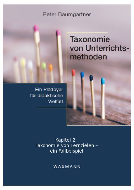 2. Taxonomie von Lernzielen - Gedankensplitter