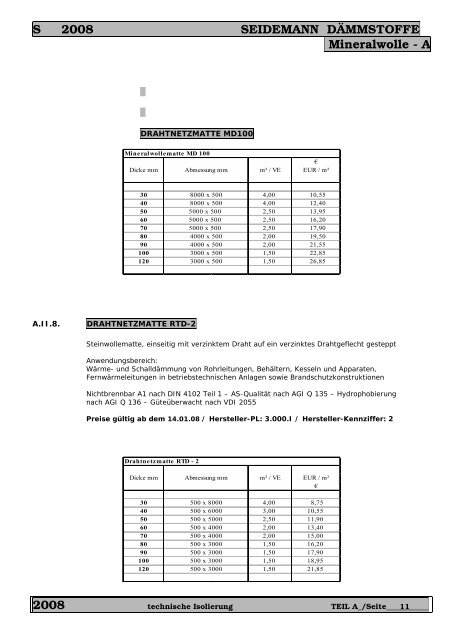 A 2008 - bei Seidemann-Daemmstoffe
