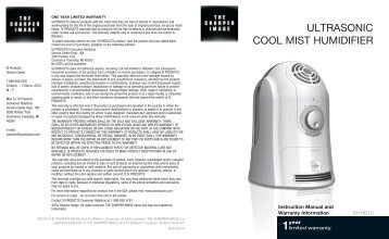 ULTRASONIC COOL MIST HUMIDIFIER - The Sharper Image