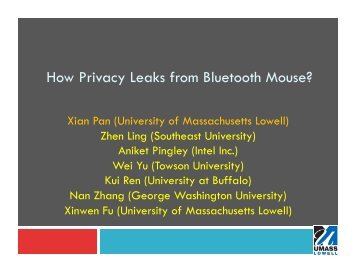 How Privacy Leaks from Bluetooth Mouse? - Internet Society