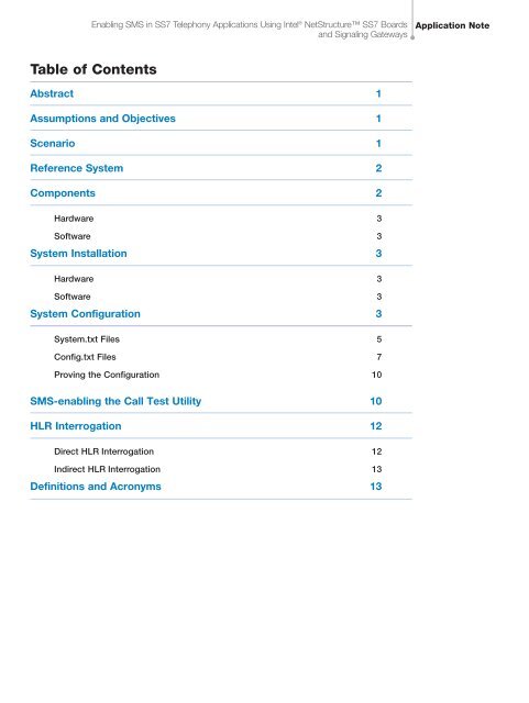 Enabling SMS in SS7 Telephony Applications Using ... - CompTek