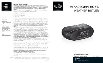 CLOCK RADIO TIME & WEATHER BUTLER - The Sharper Image