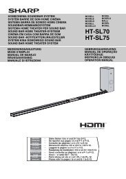 HT-SL70/SL75 Operation-Manual GB - Sharp