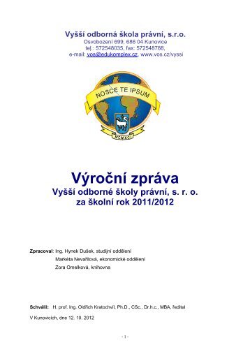 vÃ½roÄnÃ­ zprÃ¡va za rok 2011/12 - EvropskÃ½ polytechnickÃ½ institut
