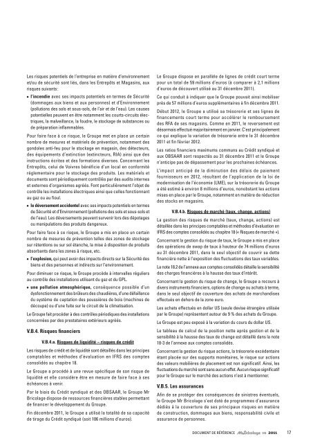 Document de rÃ©fÃ©rence au 31 dÃ©cembre 2011 - Groupe Mr.Bricolage