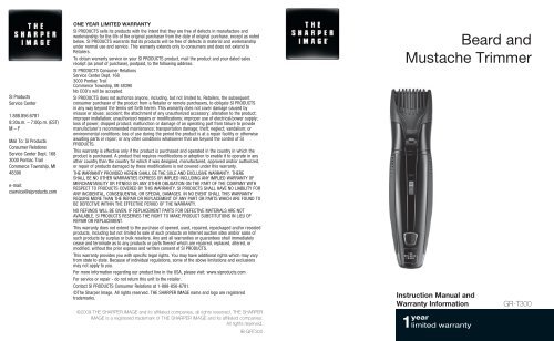 sharper image beard trimmer