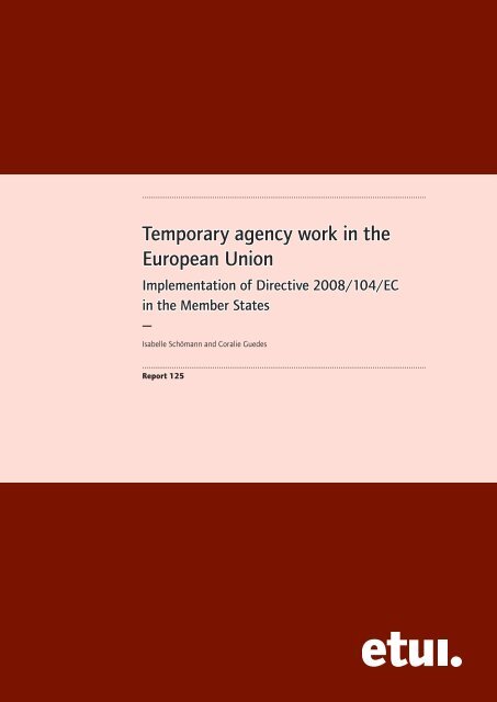Full text - European Trade Union Institute (ETUI)
