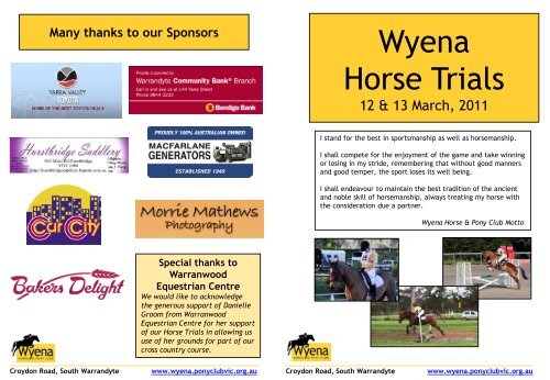 Wyena Whinny - Wyena Pony Club