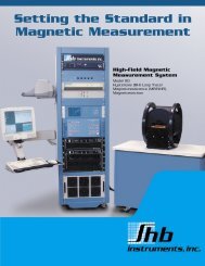 Setting the Standard in Magnetic Measurement - Shb Instruments, inc.