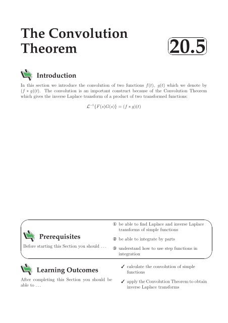 2. The Convolution Theorem