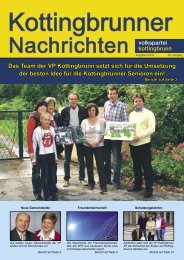 Das Team der VP Kottingbrunn setzt sich fÃ¼r die Umsetzung der ...