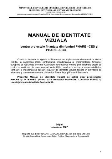 Manual de Identitate Vizuala Phare - ADR Centru