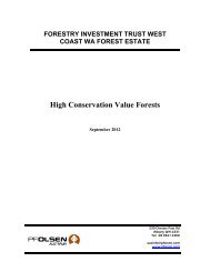High Conservation Value Forests - PF Olsen Limited