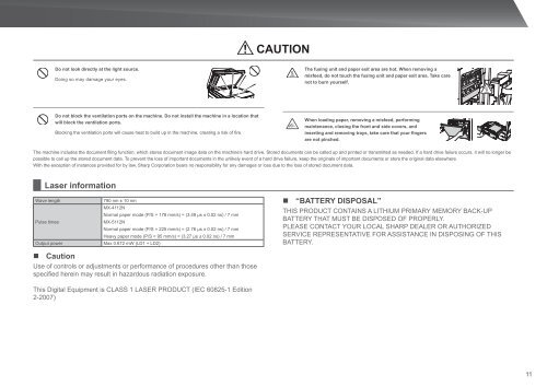 MX-4112N/5112N Operation-Manual Start-Guide GB - Sharp