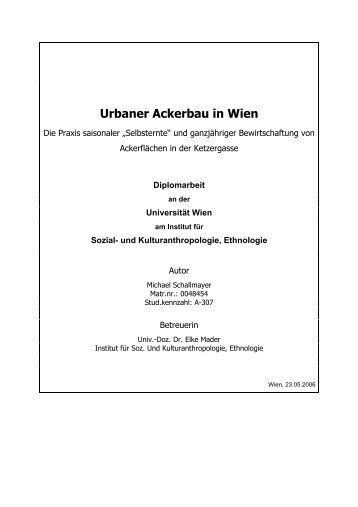 Urbaner Ackerbau in Wien - Selbsternte