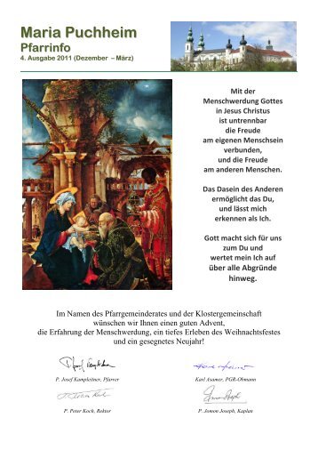 Pfarrinfo - WEIHNACHTEN 20 - Maria-Puchheim