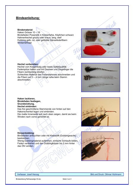 Rehhaar – Sedge Trockenfliege - ffcwl