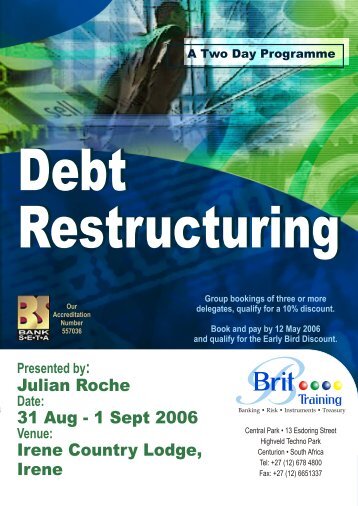 debt restructuring jon.pdf - CRS Turnaround Management