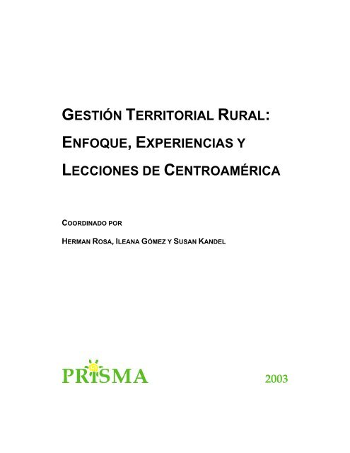 Gestion territorial-2003 - Territorios Centroamericanos