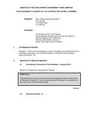 Development Assessment Panel Meeting Minutes - 5 November 2012