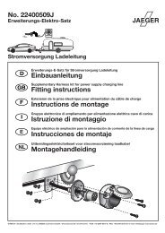No. 22400509J Einbauanleitung Fitting instructions Instructions de ...