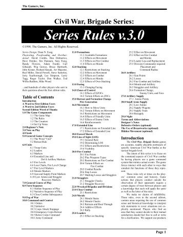 Series Rules v.3 - MMP Gamers Archive