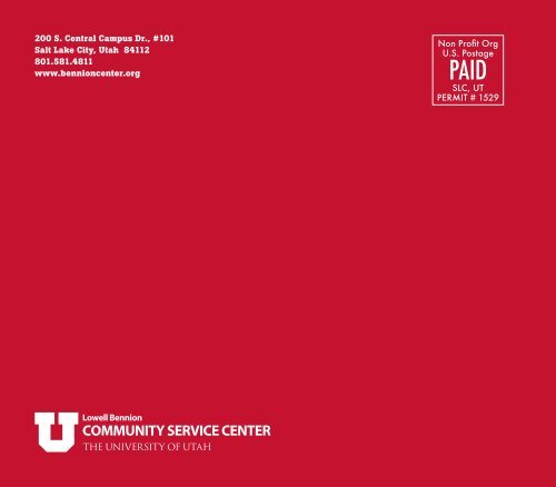 Bennion Community Center - Student Affairs - University of Utah