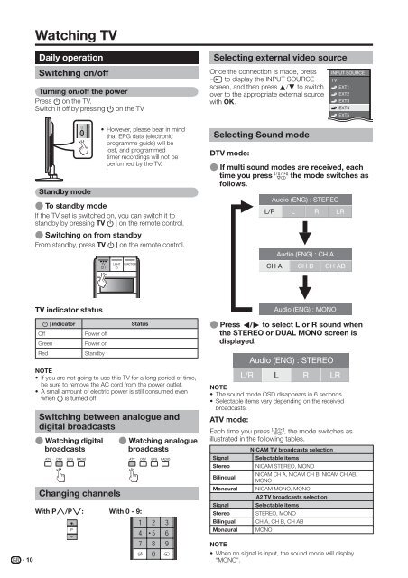 LC-42XL2E/S/46XL2E/S/52XL2E/S Operation-Manual GB - Sharp