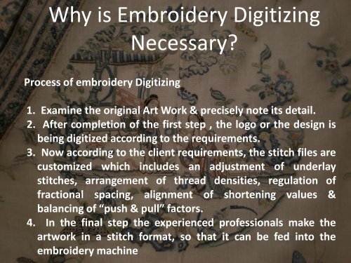 Why is Embroidery Digitizing Necessary?