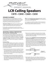 LCR Ceiling Speakers - Proficient Audio Systems