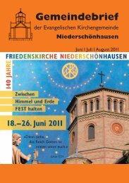 2011 Juni â Juli â August - Friedenskirche NiederschÃ¶nhausen