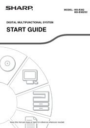 MX-B382/SC Operation-Manual Start-Guide GB - Sharp