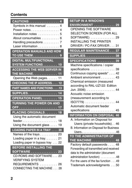 MX-B382/SC Operation-Manual Start-Guide GB - Sharp