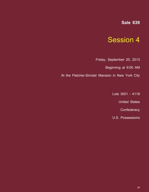 Session 4 - Daniel F. Kelleher Auctions, LLC