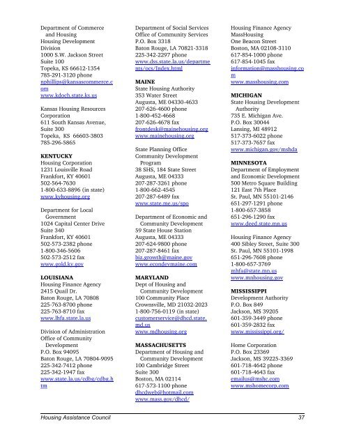 Picking Up the Pieces - Housing Assistance Council