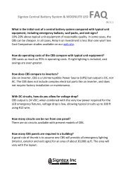 Signtex Central Battery System & MOONLITE LED FAQ 08.11.1