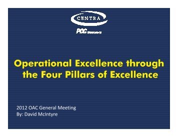 Operational Excellence - David McIntyre - Centra Industries - Oct 2012