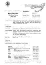 Beschlussprotokoll Gemiumssitzung 10.10.2011 - Studierendenrat