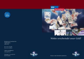 Wohin verschwindet unser Geld?