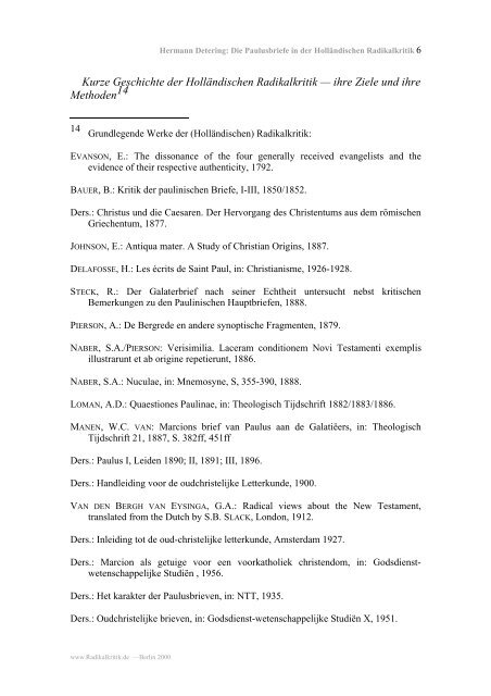 Die Paulusbriefe in der HollÃ¤ndischen Radikalkritik 1996 pdf