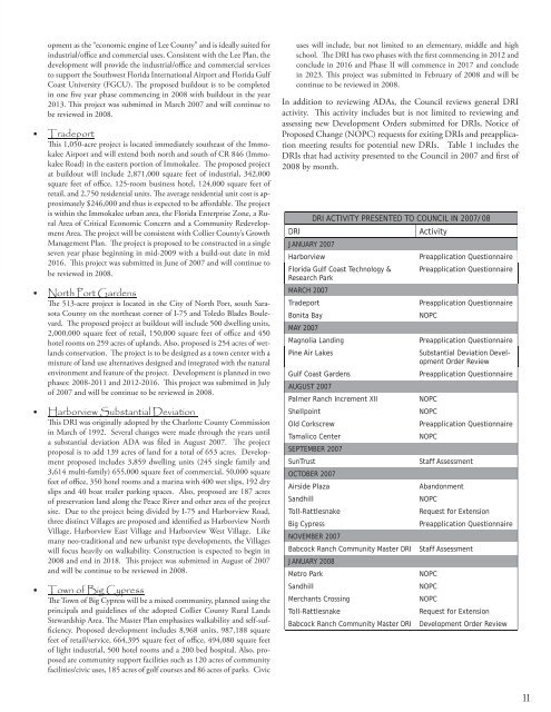 2007 Annual Report - Southwest Florida Regional Planning Council