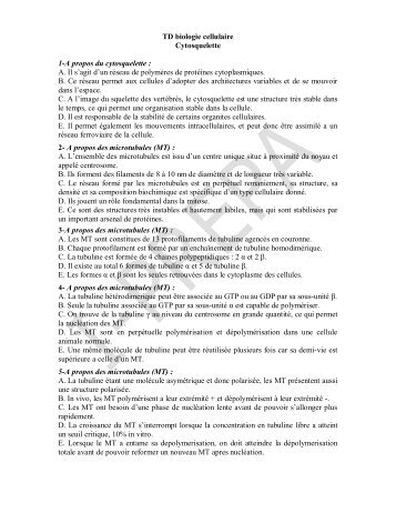 TD biologie cellulaire - Poly-Prepas