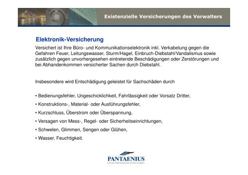 Versicherungen des Verwalters - Verband der Immobilienverwalter ...