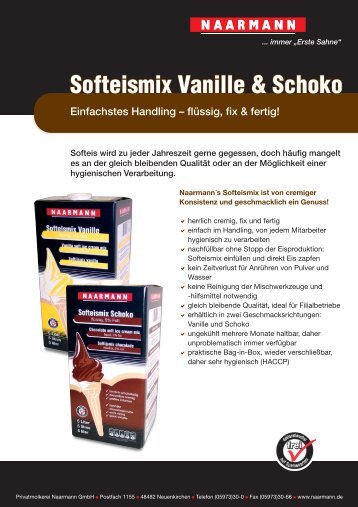 Softeismix Vanille & Schoko - Geyer Food Konzept, Fresh-Food-Shop